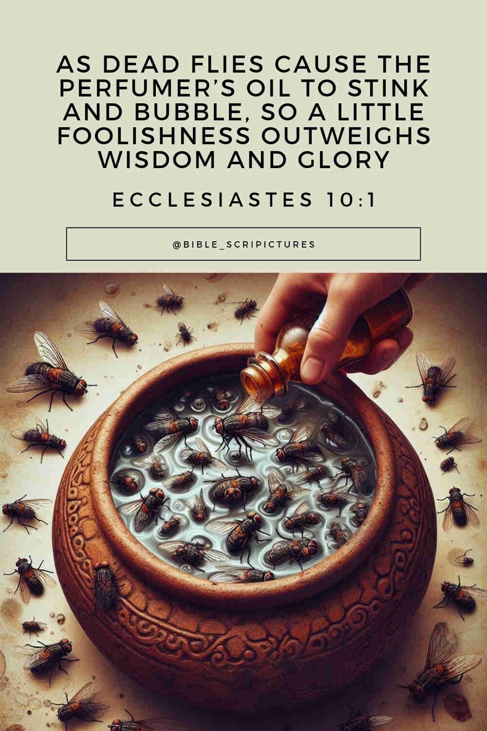 Ecclesiastes 10:1 | Bible verse pictures, Christian bible quotes, Bible words images