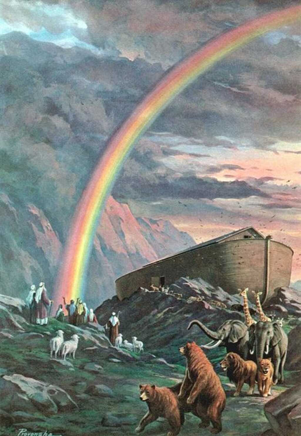 Noah's Covenant – Genesis 9 – Draw Bible Stories Project – blazing trees