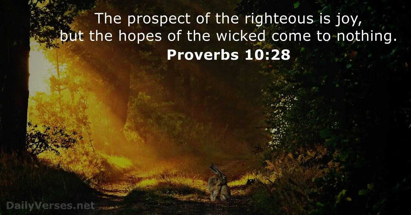 Proverbs 10:28 - Bible verse - DailyVerses.net