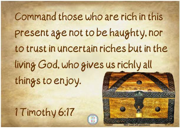 Trust in God, Not Riches | Bible Fun For Kids