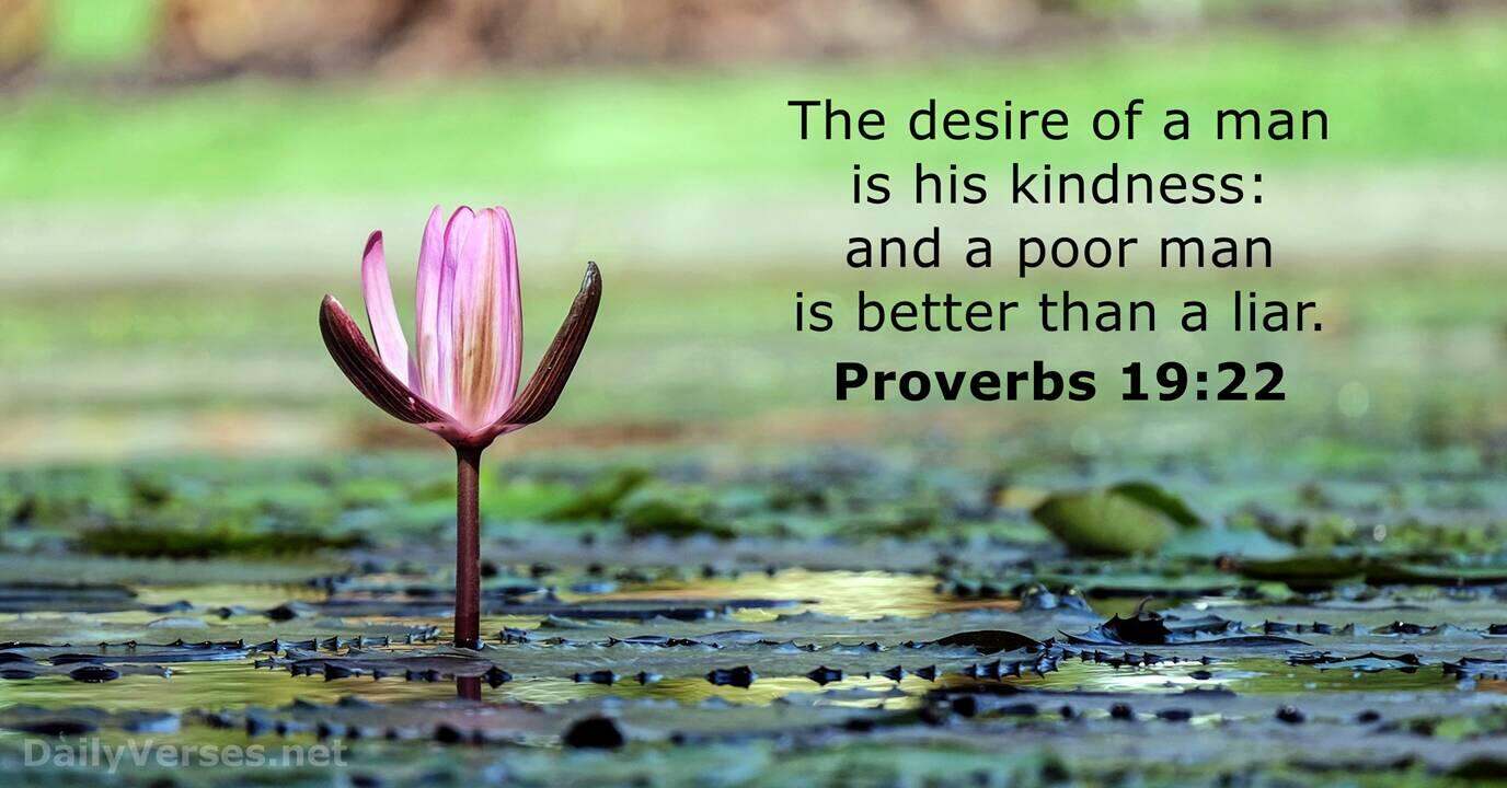Proverbs 19:22 - Bible verse (KJV) - DailyVerses.net