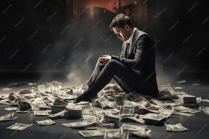 Premium Photo | Bankruptcy and loss concept businessman person went bankrupt