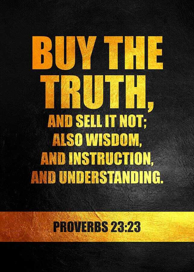 Proverbs 23 23 Bible Verse Wall Art Digital Art by Bible Verse - Fine Art America