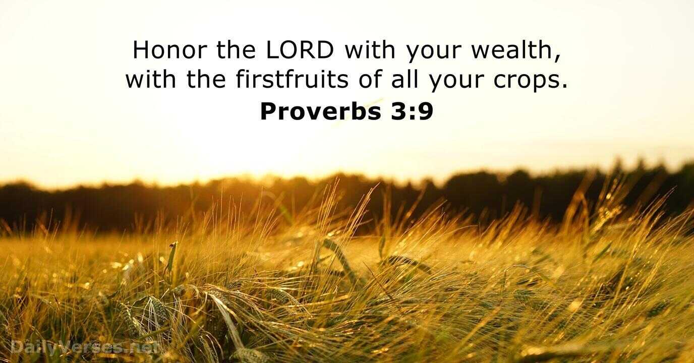Proverbs 3:9 - Bible verse - DailyVerses.net