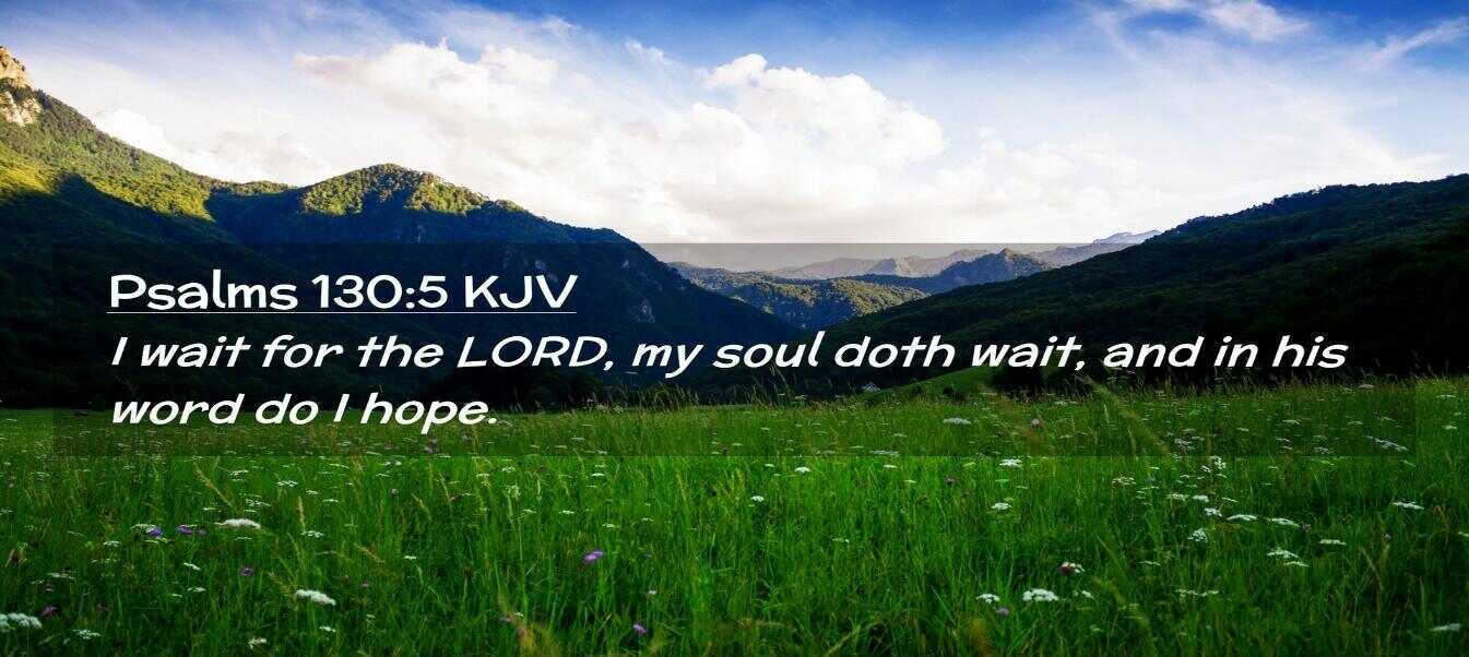 Psalms 130:5 KJV Desktop Wallpaper - I wait for the LORD, my soul doth wait, and in