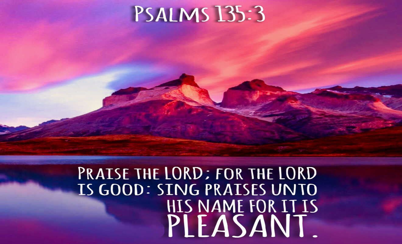 “Praise the LORD; for the LORD is good: sing praises unto His name; for it is pleasant.” Psalms ...