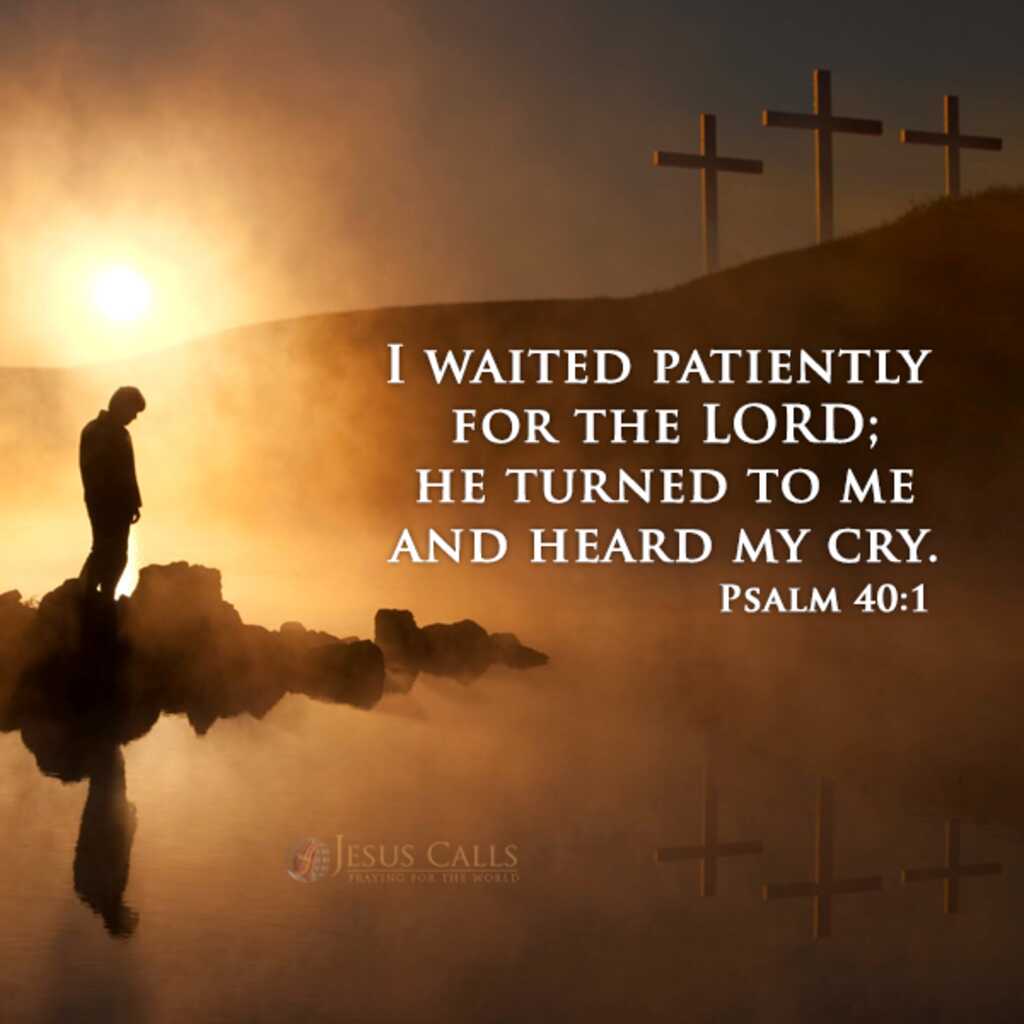Psalm 40:1 - I waited patiently for the Lord; He turned to me and heard my cry. | PSALM (Chapter ...
